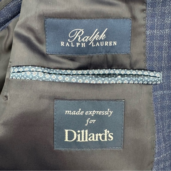 NWT RALPH by RALPH LAUREN Navy CHECK Classic Fit Wool Suit  40 LONG $325 - Picture 6 of 13
